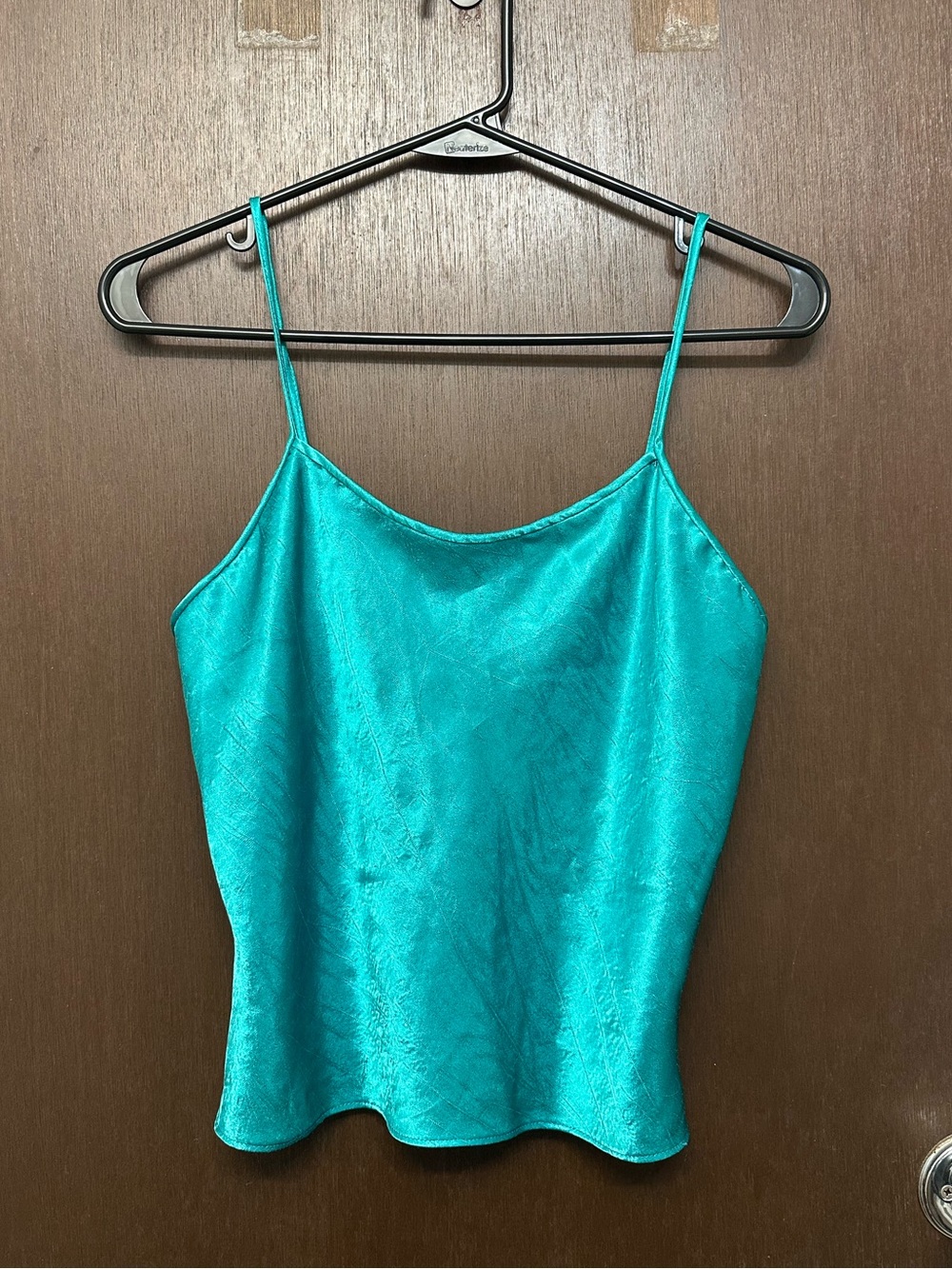 Silky Teal Spaghetti-Strap Camisole